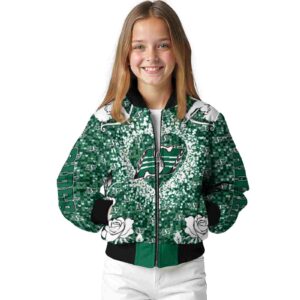 customized saskatchewan roughriders heart explosion green jacket top rated