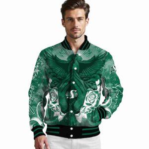 customized saskatchewan roughriders praying hands green jacket high quality