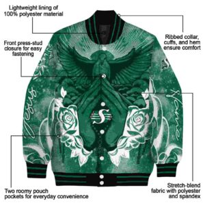 customized saskatchewan roughriders praying hands green jacket new arrival