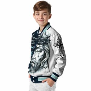 customized seattle kraken jesus tears blue white jacket trendy
