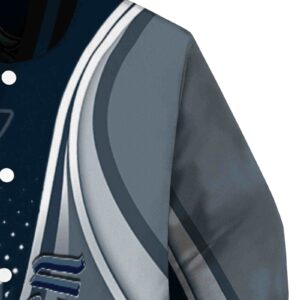 customized seattle kraken wave patterns blue jacket premium grade