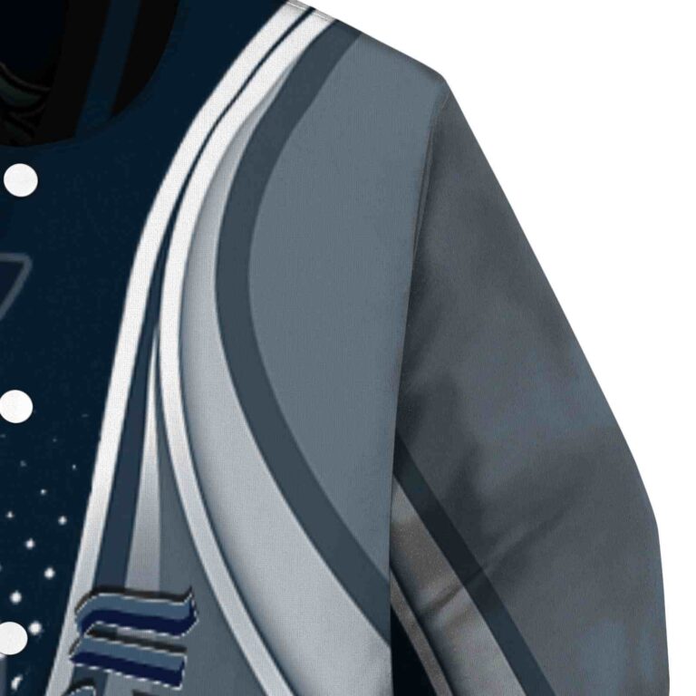customized seattle kraken wave patterns blue jacket premium grade