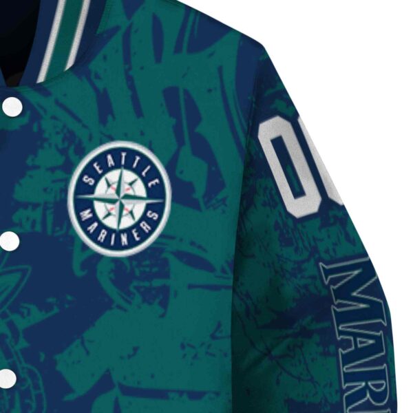 customized seattle mariners fishing art navy blue jacket premium grade