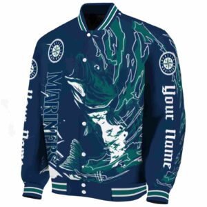 customized seattle mariners fishing passion navy blue white jacket best selling