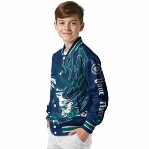 customized seattle mariners fishing passion navy blue white jacket trendy