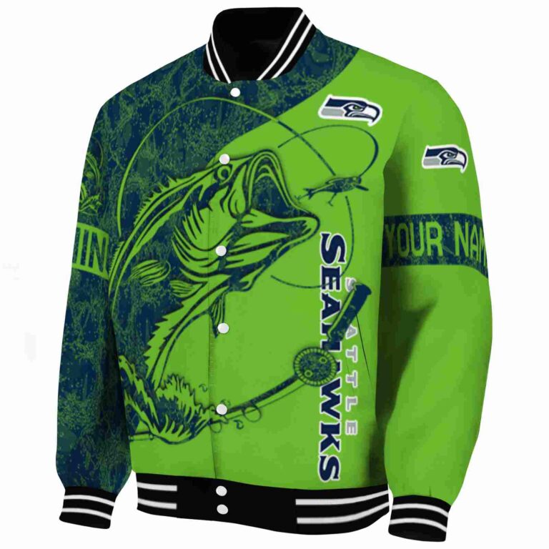 customized seattle seahawks fishing rod green jacket best selling
