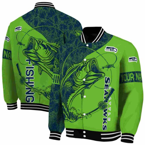 customized seattle seahawks fishing rod green jacket fashion forward