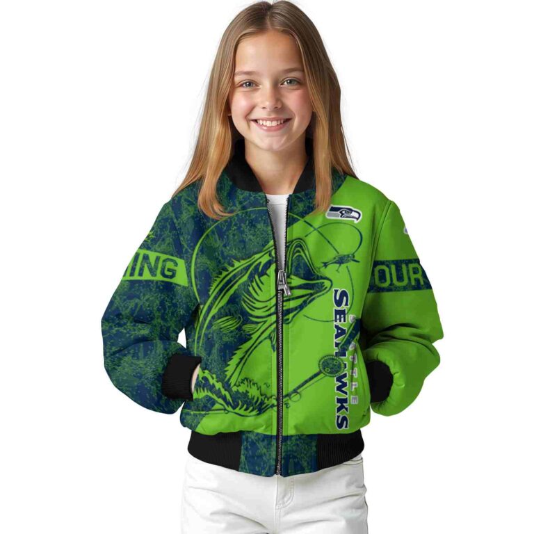 customized seattle seahawks fishing rod green jacket top rated