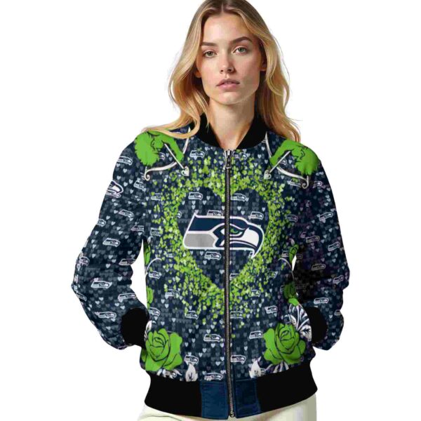 customized seattle seahawks heart explosion blue jacket latest model