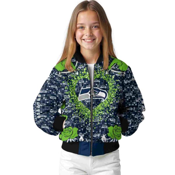 customized seattle seahawks heart explosion blue jacket top rated