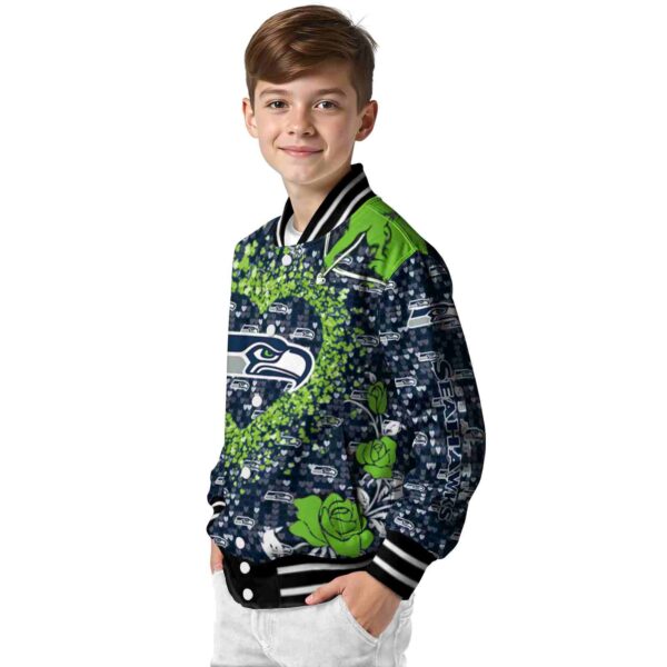 customized seattle seahawks heart explosion blue jacket trendy