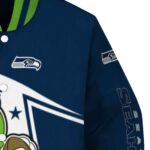 customized seattle seahawks mickey football blue white jacket best selling