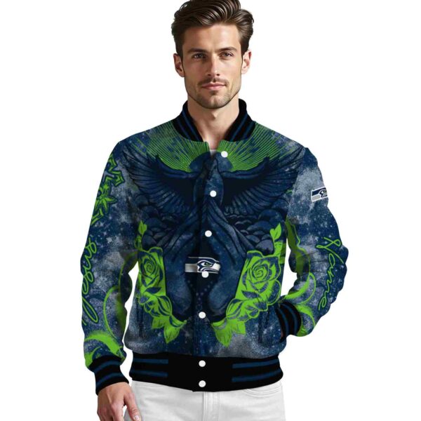 customized seattle seahawks praying hands blue jacket high quality