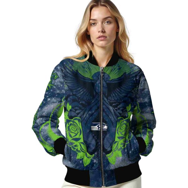 customized seattle seahawks praying hands blue jacket latest model