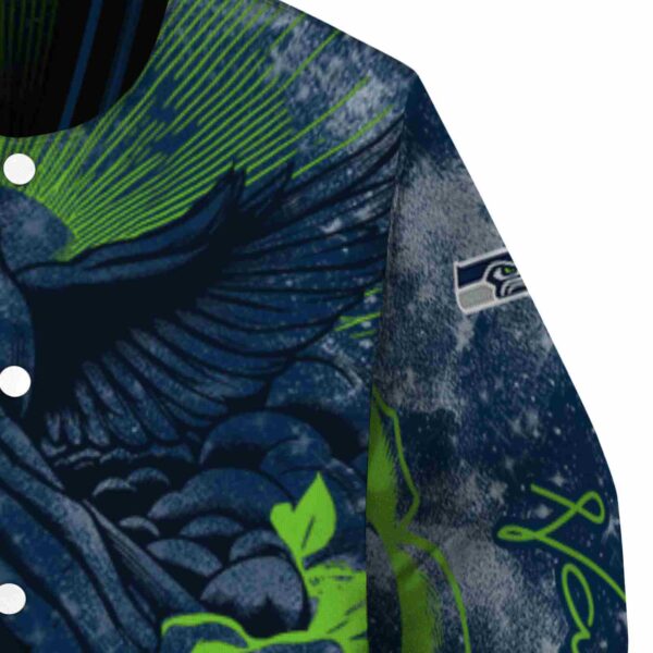 customized seattle seahawks praying hands blue jacket premium grade