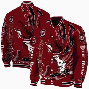 customized south carolina gamecocks fishing passion garnet white jacket fashion forward