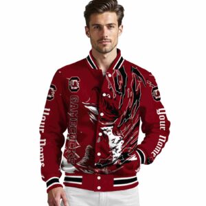 customized south carolina gamecocks fishing passion garnet white jacket high quality