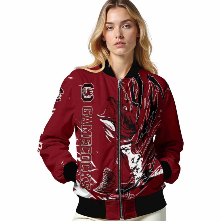 customized south carolina gamecocks fishing passion garnet white jacket latest model