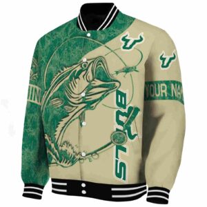 customized south florida bulls fishing rod gold jacket best selling