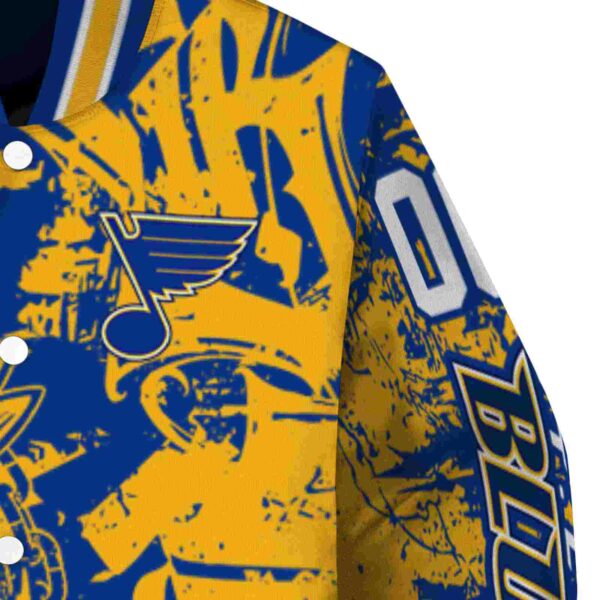 customized st louis blues fishing art blue jacket premium grade