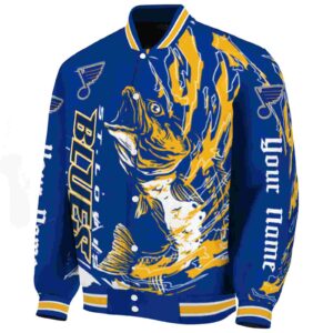 customized st louis blues fishing passion blue white jacket best selling