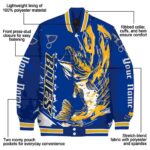 customized st louis blues fishing passion blue white jacket best selling