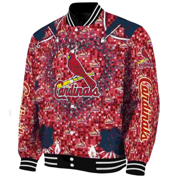 customized st louis cardinals heart explosion red jacket best selling