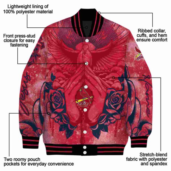 customized st louis cardinals praying hands red jacket new arrival