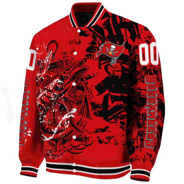 customized tampa bay buccaneers fishing art red jacket best selling