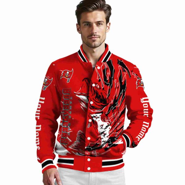 customized tampa bay buccaneers fishing passion red white jacket high quality