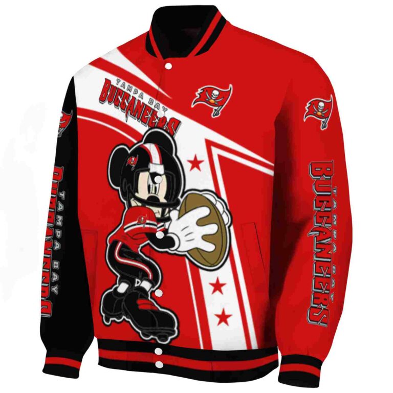 customized tampa bay buccaneers mickey football red white jacket best selling