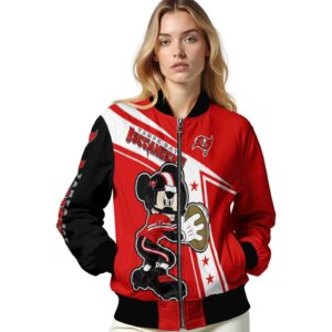 customized tampa bay buccaneers mickey football red white jacket latest model