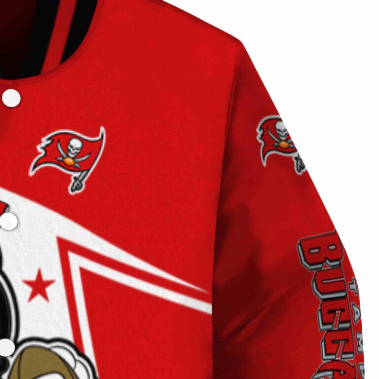 customized tampa bay buccaneers mickey football red white jacket premium grade