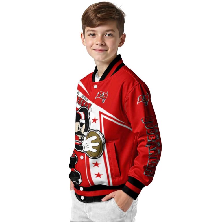 customized tampa bay buccaneers mickey football red white jacket trendy