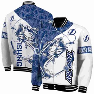 customized tampa bay lightning fishing rod white jacket fashion forward