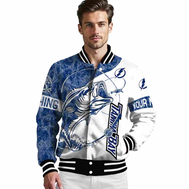 customized tampa bay lightning fishing rod white jacket high quality
