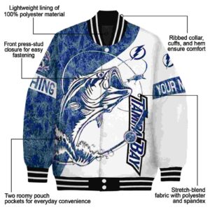 customized tampa bay lightning fishing rod white jacket new arrival