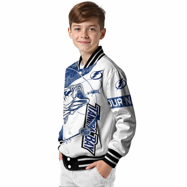customized tampa bay lightning fishing rod white jacket trendy