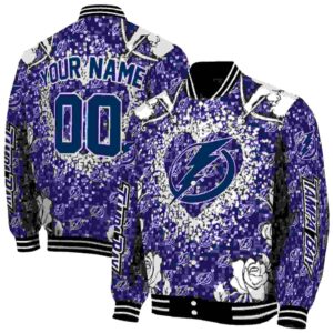 customized tampa bay lightning heart explosion blue jacket fashion forward