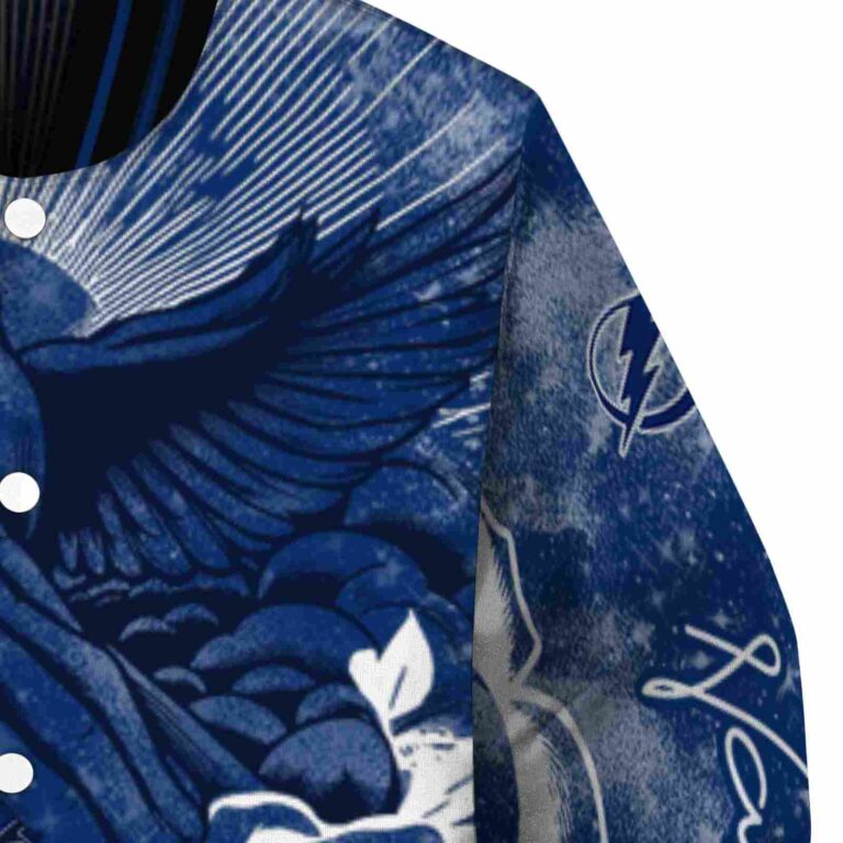 customized tampa bay lightning praying hands blue jacket premium grade