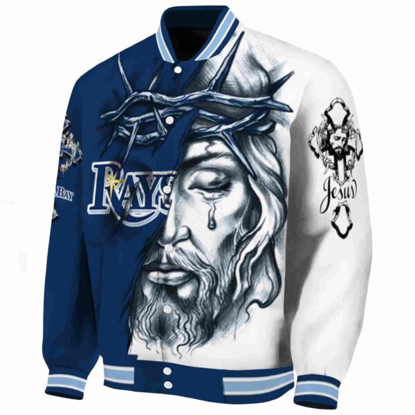 customized tampa bay rays jesus tears navy white jacket best selling