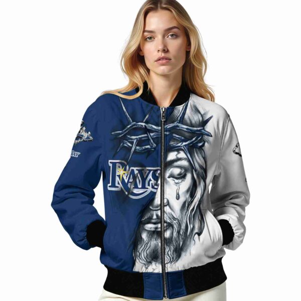 customized tampa bay rays jesus tears navy white jacket latest model