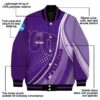 customized tcu horned frogs wave patterns purple jacket new arrival