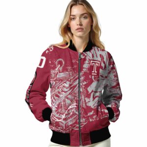 customized temple owls fishing art red jacket latest model