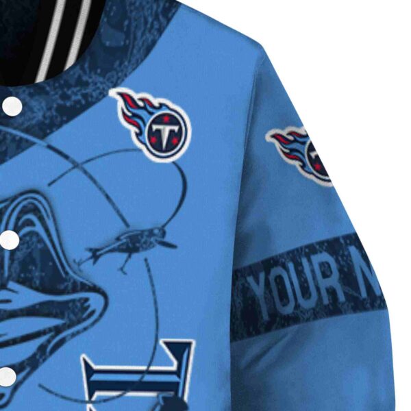 customized tennessee titans fishing rod blue jacket premium grade
