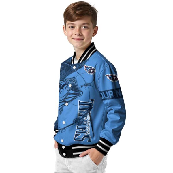 customized tennessee titans fishing rod blue jacket trendy