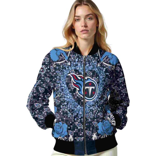 customized tennessee titans heart explosion navy jacket latest model