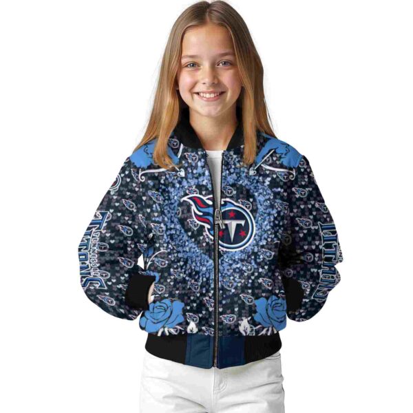 customized tennessee titans heart explosion navy jacket top rated
