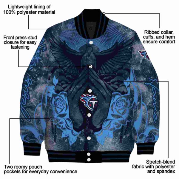 customized tennessee titans praying hands navy jacket new arrival
