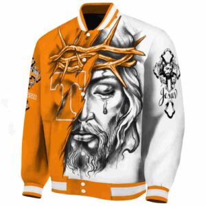 customized tennessee volunteers jesus tears orange white jacket best selling